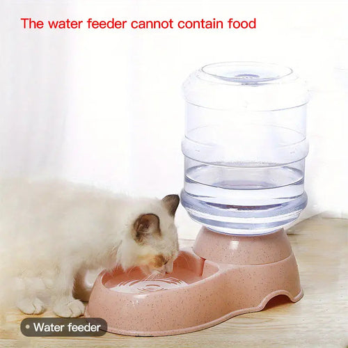 Large Capacity Transparent Pet Feeder/Water Fountain, Water/Food
